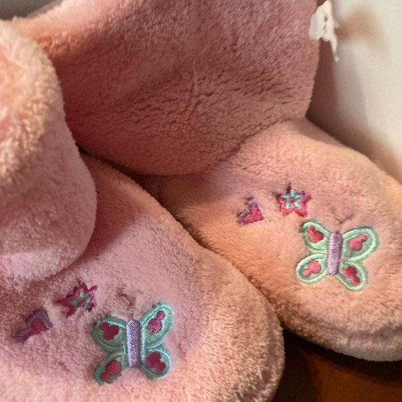 GIRLS TODDLERS NIGHT SLEEPERS HOUSE SHOES PINK NEW - Picture 4 of 5